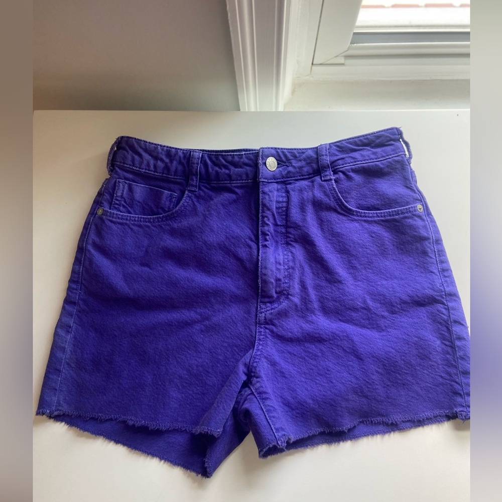Anthropologie 💜 Pilcro Denim Shorts Purple 27